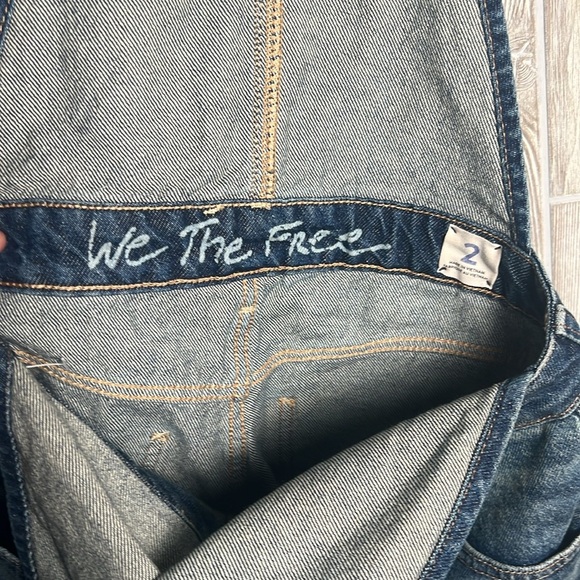 Free People Sunkissed Denim Short Overal Size 2 Cotton - Picture 5 of 6